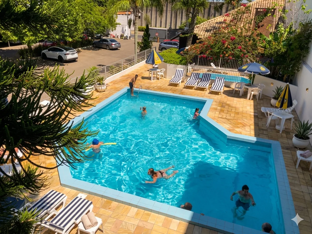 Estrutura e lazer do Schenkel Hotel